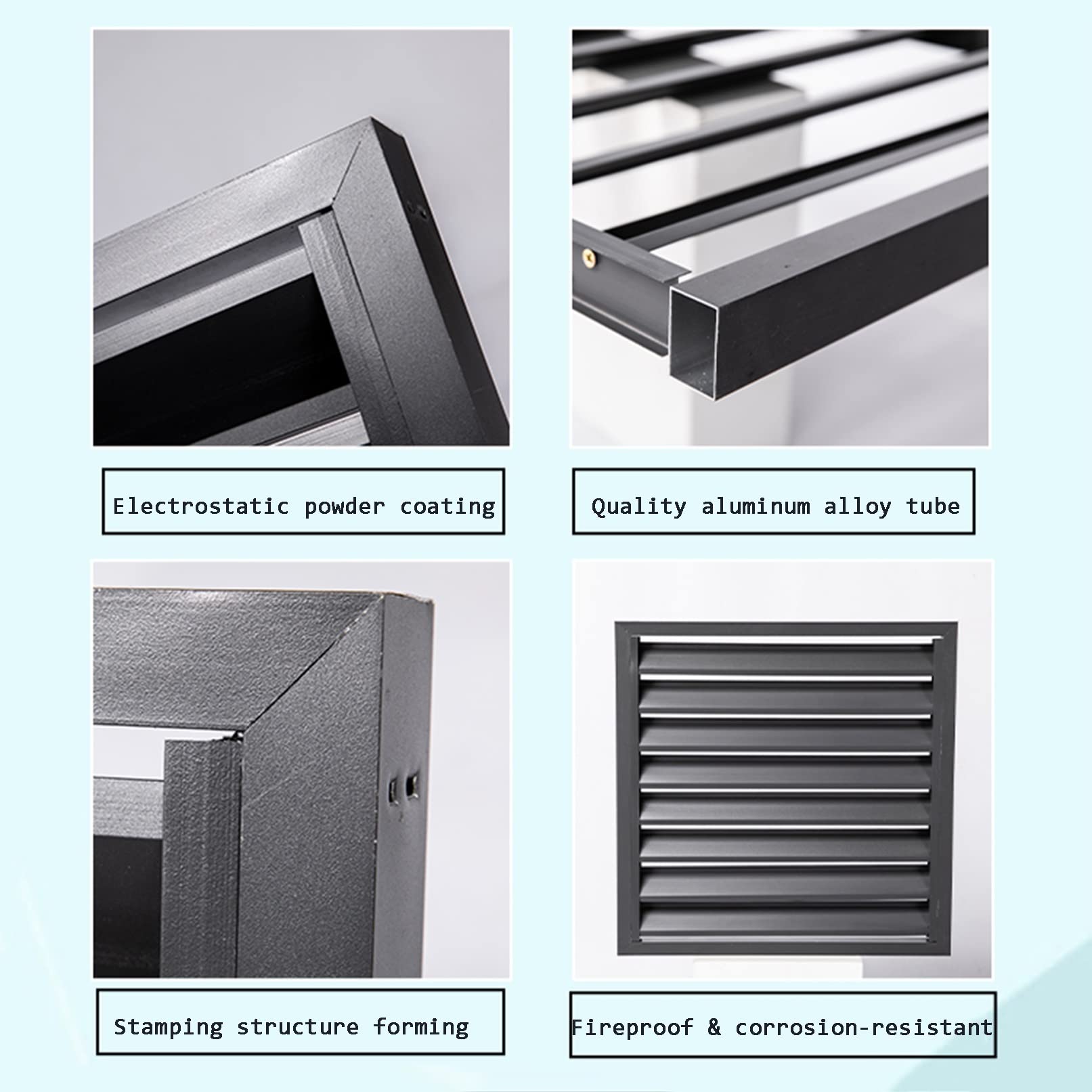 Cubierta de aluminio negro para aire acondicionado, panel de privacidad para unidad exterior, protección de metal resistente a la intemperie para el hogar y el negocio, diseño anticorrosión, duradero