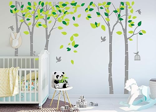 Miniatura 7 de Calcomanía de pared de árbol de la selva gigante para pared, vinilo extraíble, arte mural para habitación de los niños, guardería, dormitorio, sala