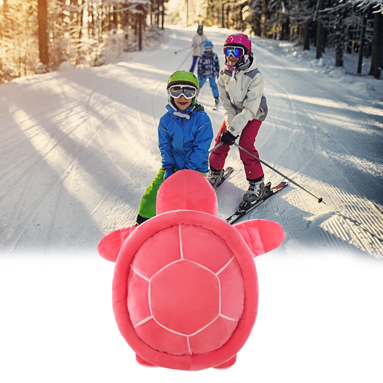 Ski-Schutzausrüstung, Cartoon-Plüsch-Schildkröten-Hintern-Knie-Ellenbogen-Schutzausrüstungsset für Skifahren, Kinder, Erwachsene, Ganzkörperschutz