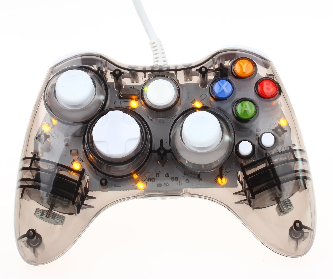 Pc Game Controller Usb For Xbox 360 and PC Usb Game Controller(Transparent Black)
