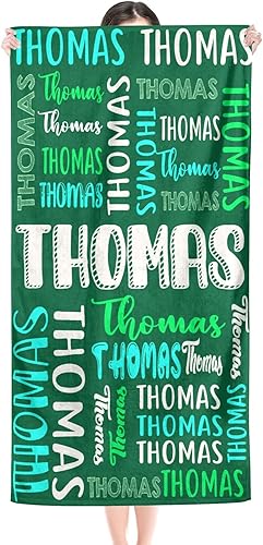 Vista 211 de Toalla de playa, toallas de playa personalizadas para niños, toallas de playa para adultos y niños, microfibra de secado rápido, toallas de playa