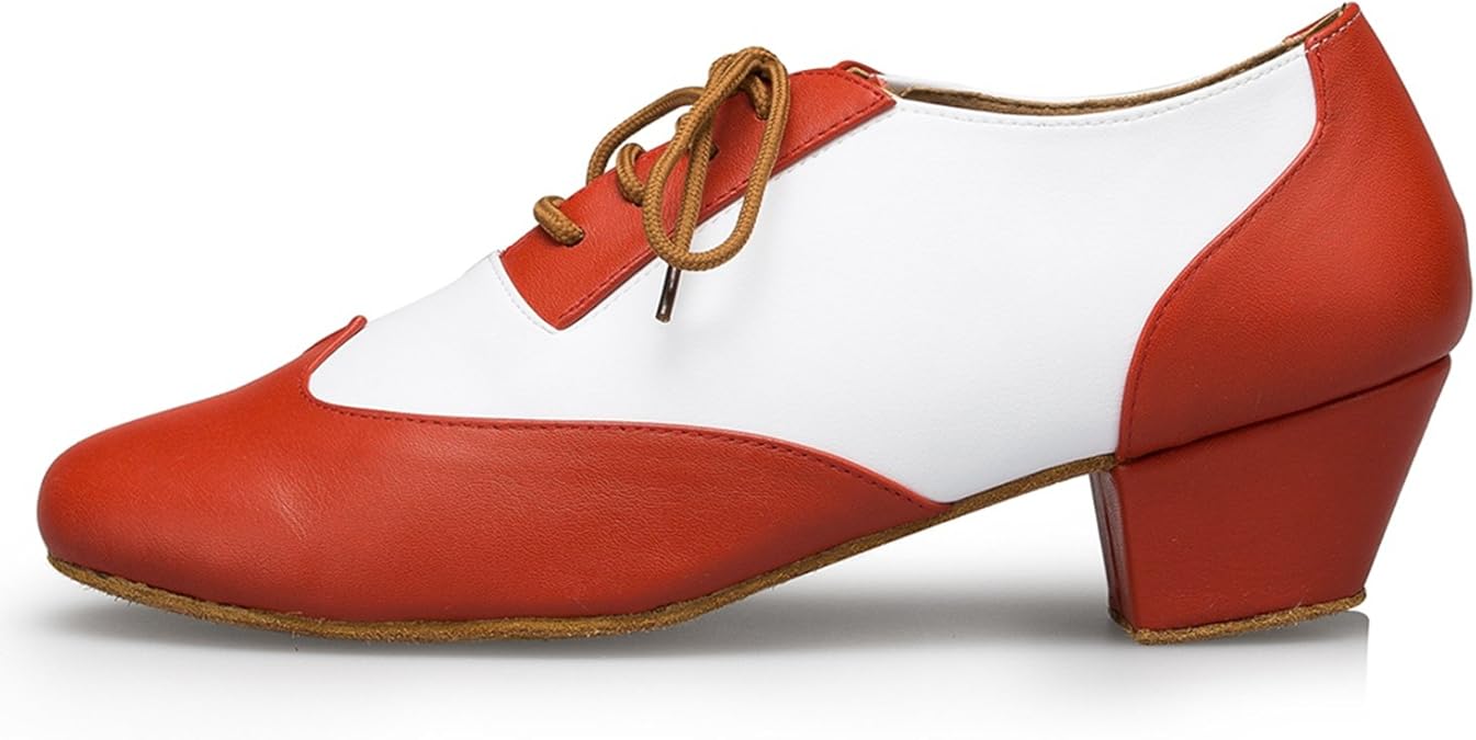 Scarpe Da Ballo Latin Salsa Uomo - Tacco 2.5 Cm, Suola Pelle Scamosciata, Sintetico - Foto 8