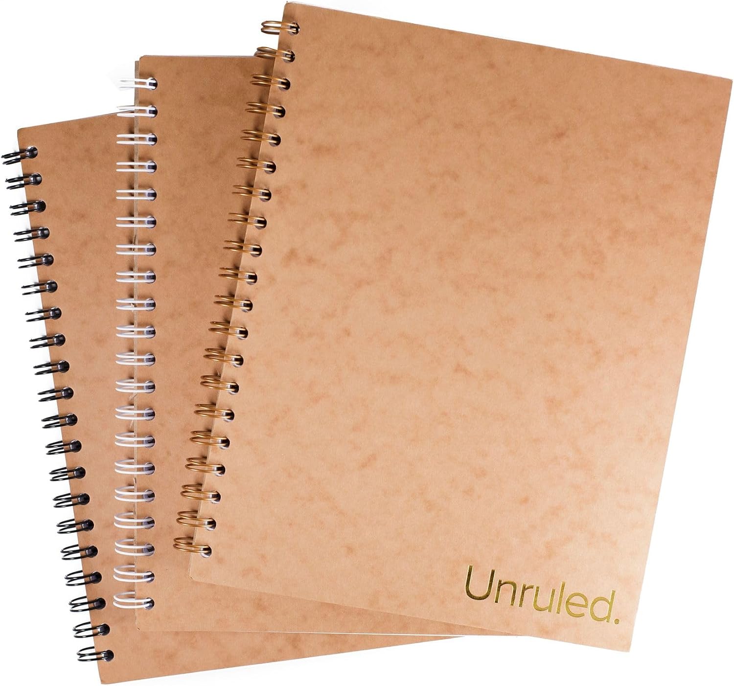 Unruled Notebook, 70 Sheets, 10.5" x 8", Heavyweight 60# Paper, Unlined Plain Sheets for Visual Notetaking, Environmentally Sustainable (Case of 12)
