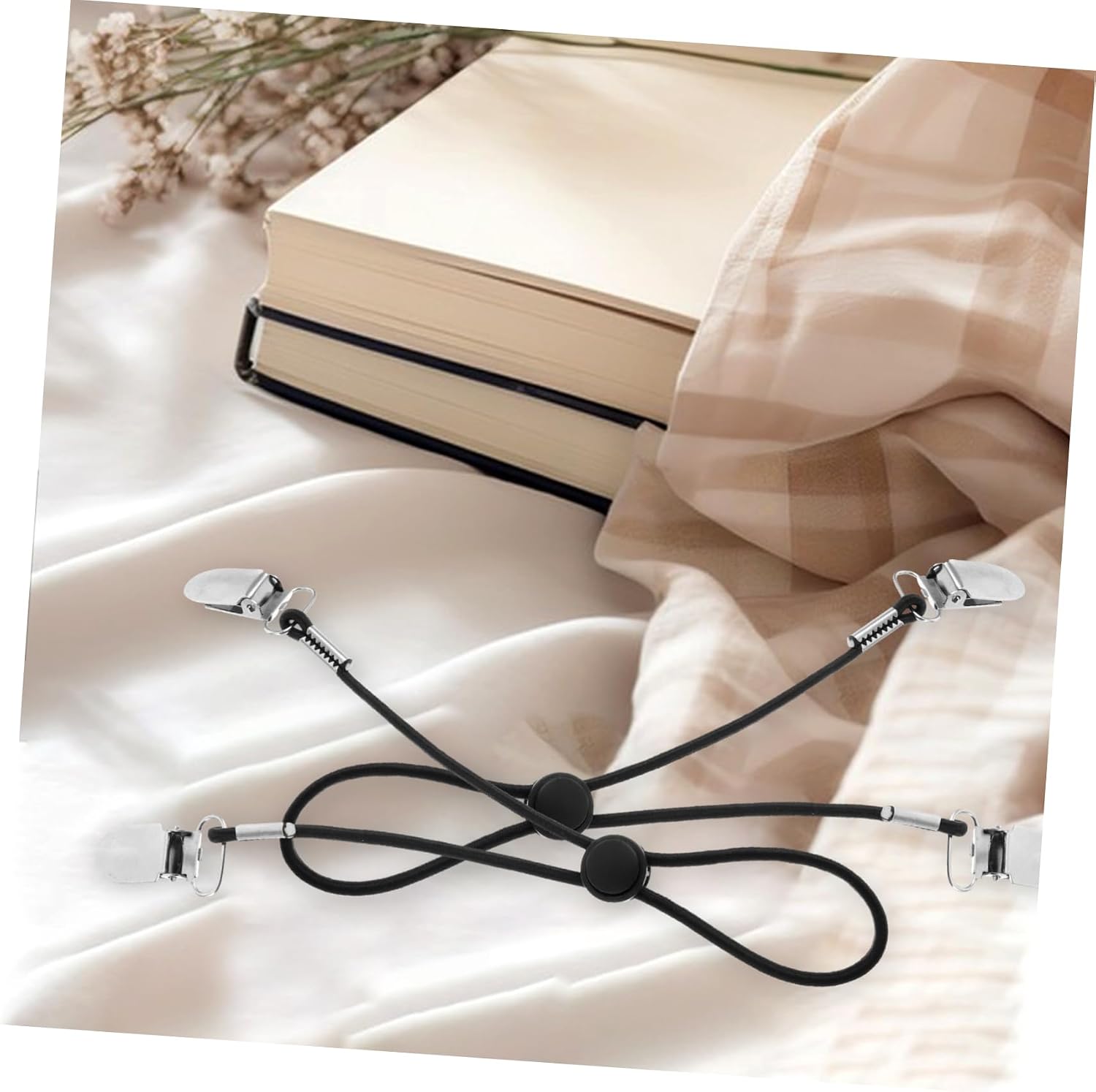 MERRYHAPY 2pcs Adjustable Bed Sheet Clips Heavy Duty Fitted Straps Anti-Slip Mattress Holders for Flat and Fitted Sheets Convenient and Fasteners for All Mattress