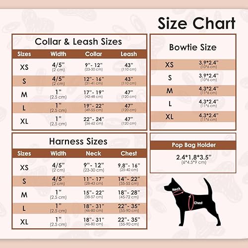 Miniatura 9 de Custom Name Dog Collar, Engraved Personalized Dog Collar with Name on it and Phone Number, Quick Release Gold Metal Buckle, Poop Bag, Harness, Leash