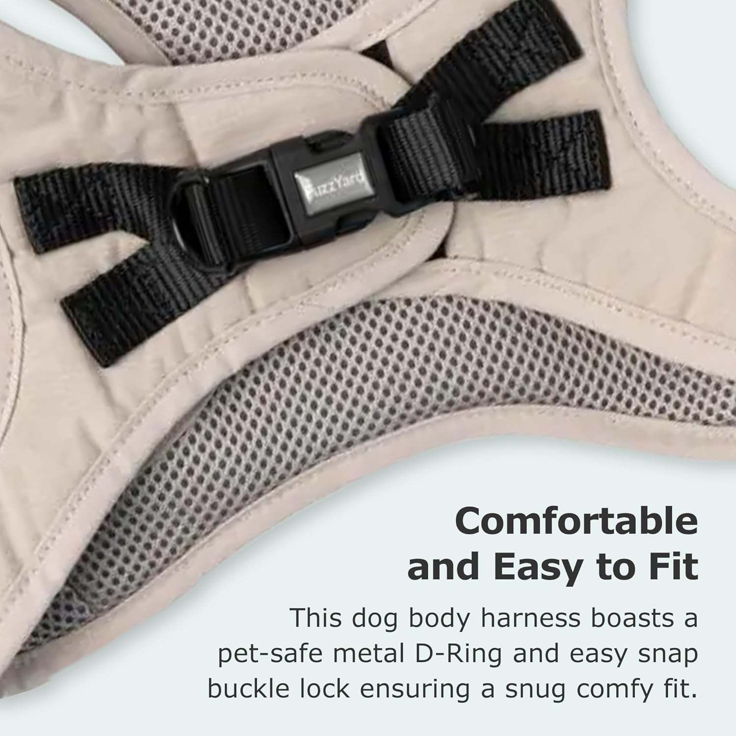 FuzzYard Life Step in Dog Harness | Size XXS | Stylish Premium Cotton Design in Sandstone Perfect for Everyday Walks