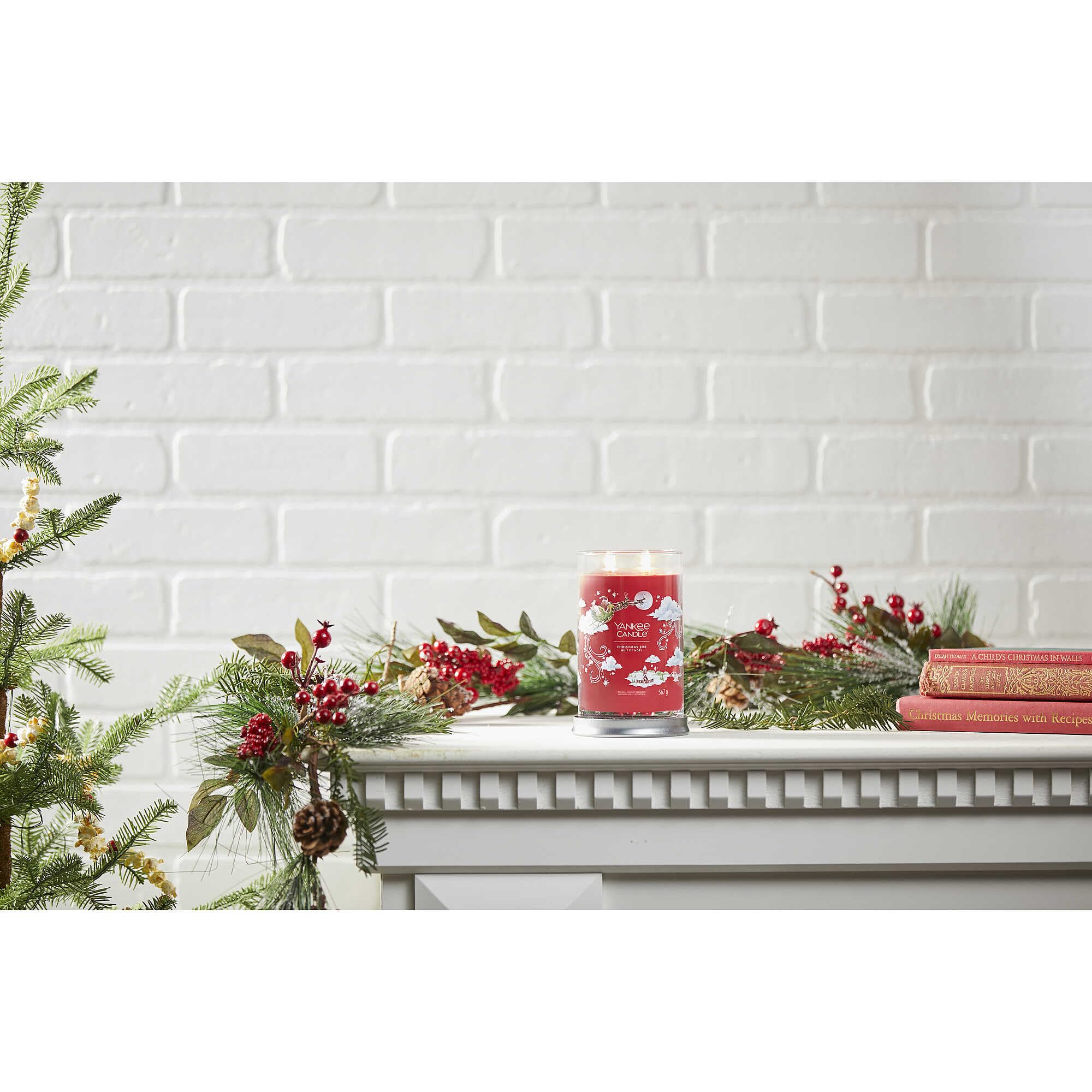 YANKEE CANDLE CANDELA TUMBLER GRANDE SIGNATURE CHRISTMAS EVE