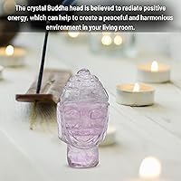 Vista 49 de Amazing Gemstone Black Obsidian Crystal Buddha Head Statue for Zen - Buddah Decor Statue Figurine for Meditation - Adornos Decoraciones Para Salas