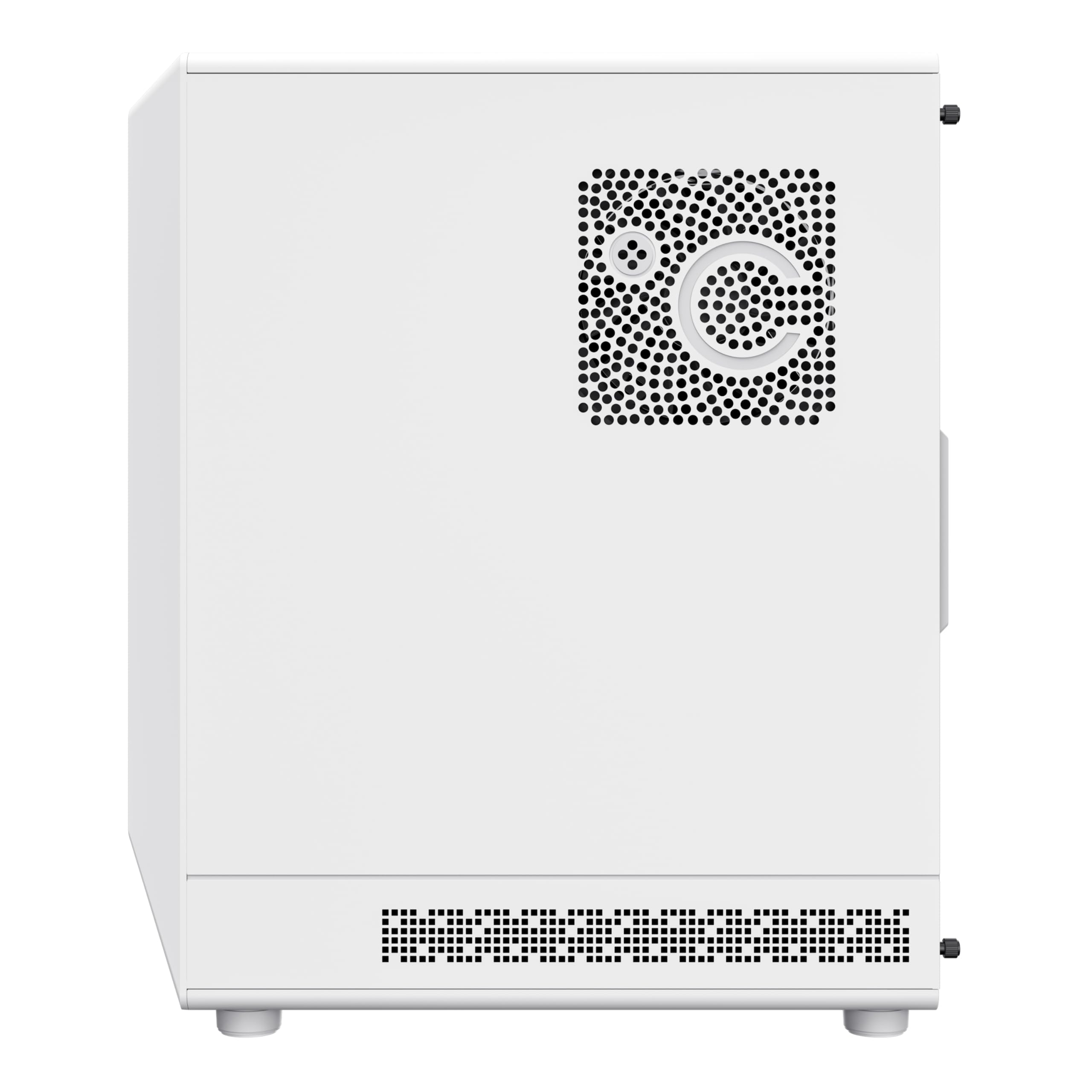 TEROS 13122G Caja PC Gaming ATX Caja Blanca Torre de hasta 5 Ventiladores Frontal ARGB, compacta