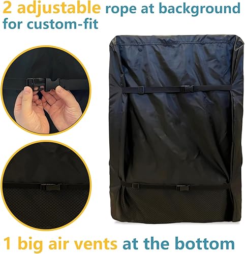 Miniatura 5 de Bitubi Funda para refrigerador de bebidas, cubierta para refrigerador al aire libre, impermeable, a prueba de polvo, a prueba de sol, 20 pulgadas de