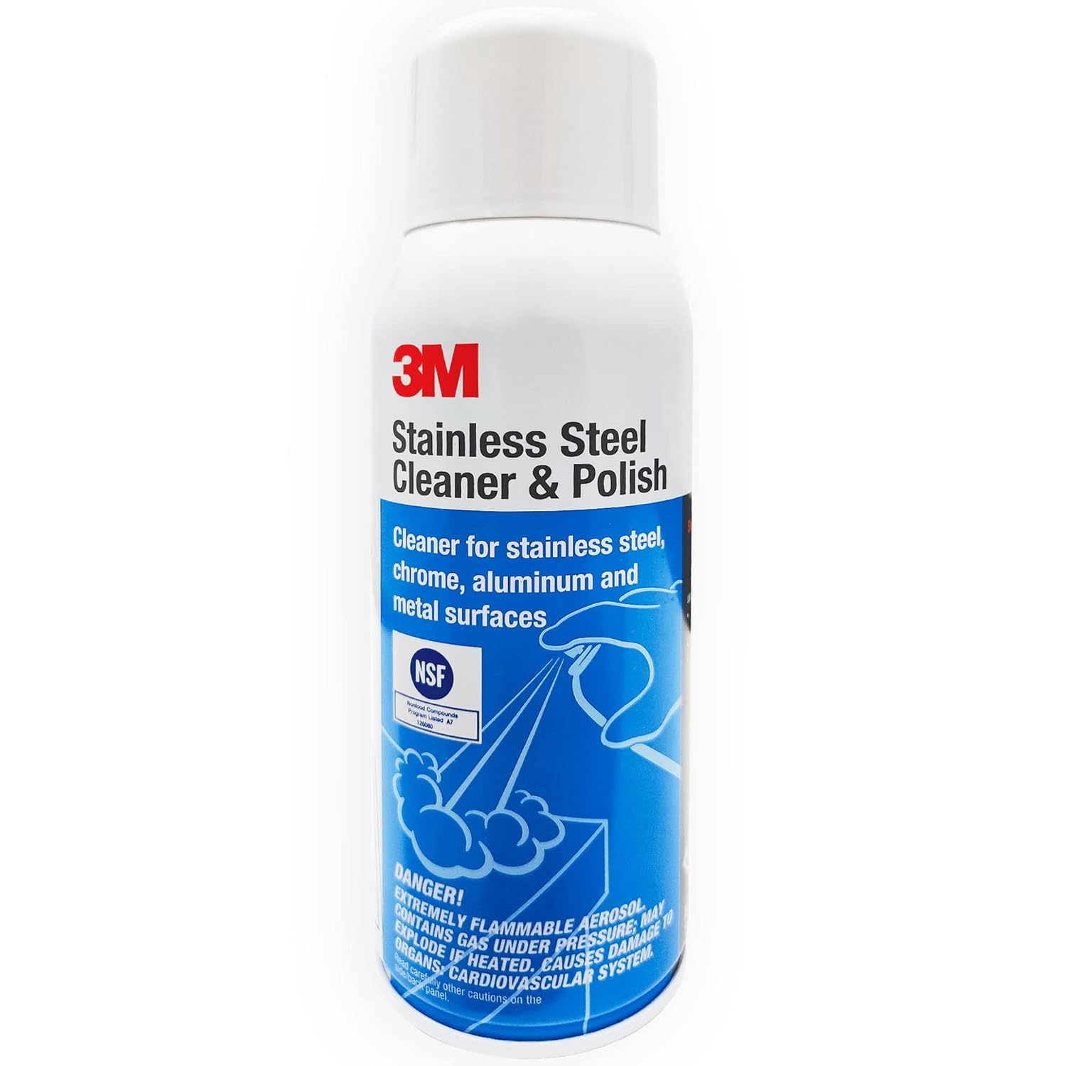 3M Stainless Steel Cleaner & Polish, Cleaning Spray Foam, Ready to Use