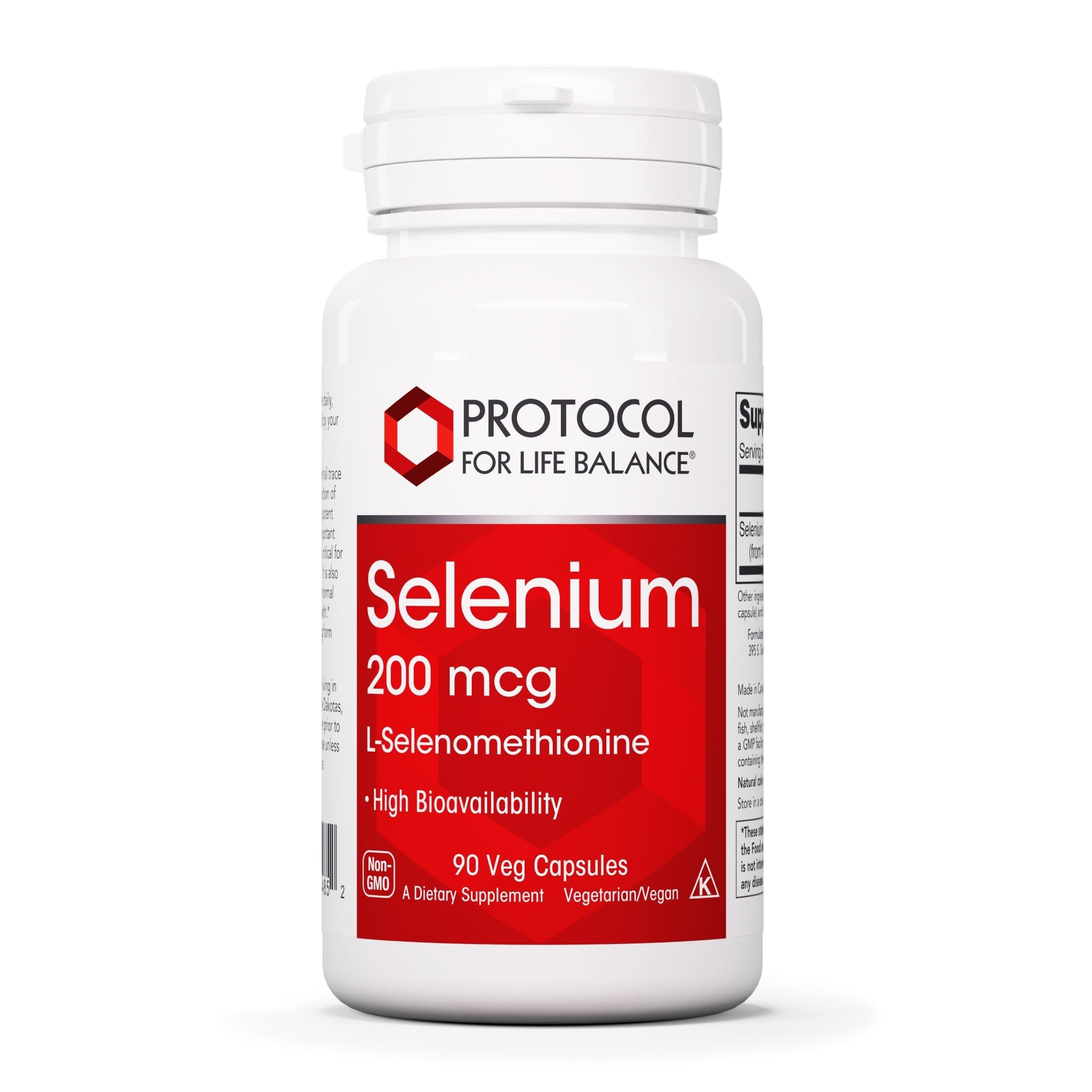 Protocol for Life Balance Selenium 200 mcg, Thyroid Health*, 90 Veg Caps 90 Count (Pack of 1)