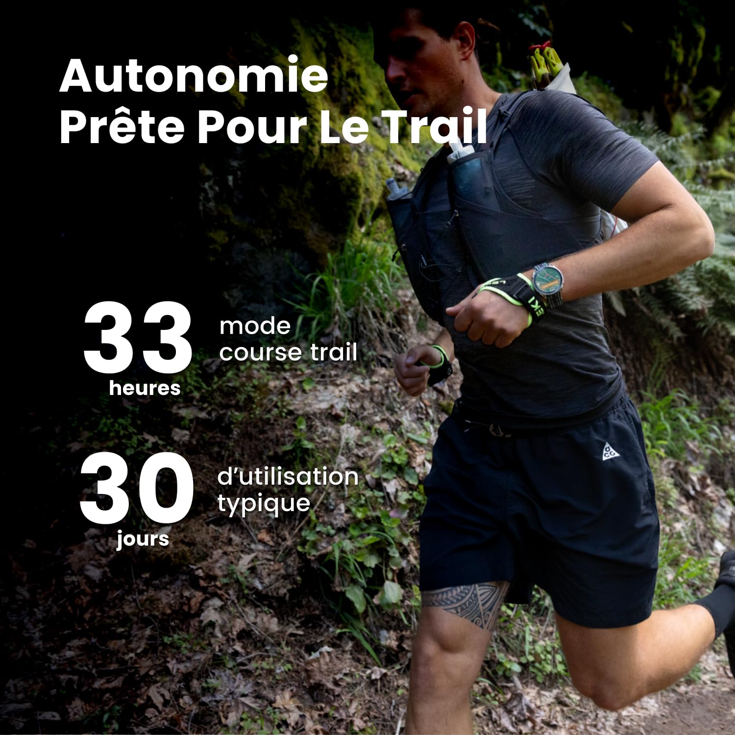 Amazfit Cheetah 2 Ultra Montre Connectée GPS 47 mm, Verre Saphir, Boîtier en Titane, Autonomie 30 Jours, Lampe Torche, Stockage de 64 Go, NFC, Cartes, +180 Modes Sportifs et HYROX, pour Android iPhone