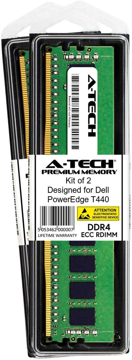 A-Tech 32GB Kit (2 x 16GB) for Dell PowerEdge T440 - DDR4 PC4-23400 2933Mhz ECC Registered RDIMM 2Rx8 - Server Specific Memory Ram (AT316657SRV-X2R9)