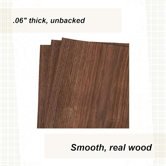 Walnut Veneer 12 X 12, 3-Piece