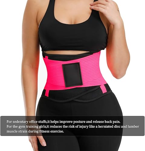 Vista 75 de VENUZOR Cinturón de entrenamiento de cintura para mujer – Faja reductora de cintura – Cinturón adelgazante – Cinturón deportivo (grado UP)