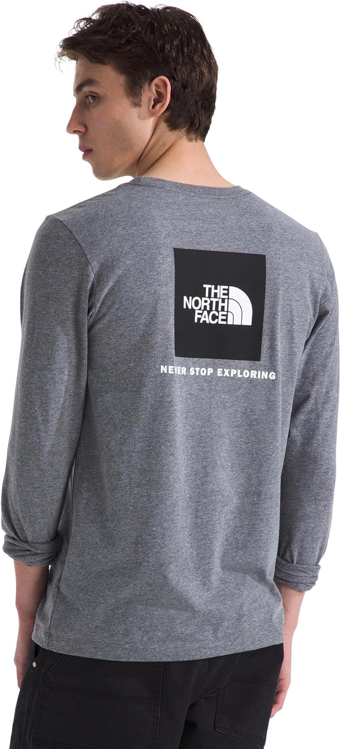 THE NORTH FACE Men's Core Box Long Sleeve NSE Tee | T-shirt With Ribbed Collar & Cuffs for Durability