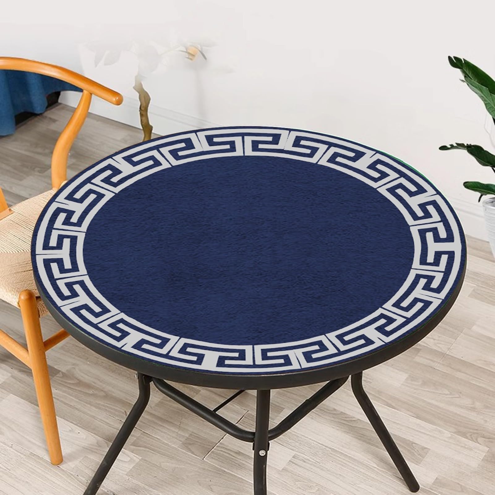 Alfombrilla de póquer, Tapete de Mesa Redondo Antideslizante con reducción Ruido(Blue 2,85*85cm(33..46*33. 46in))