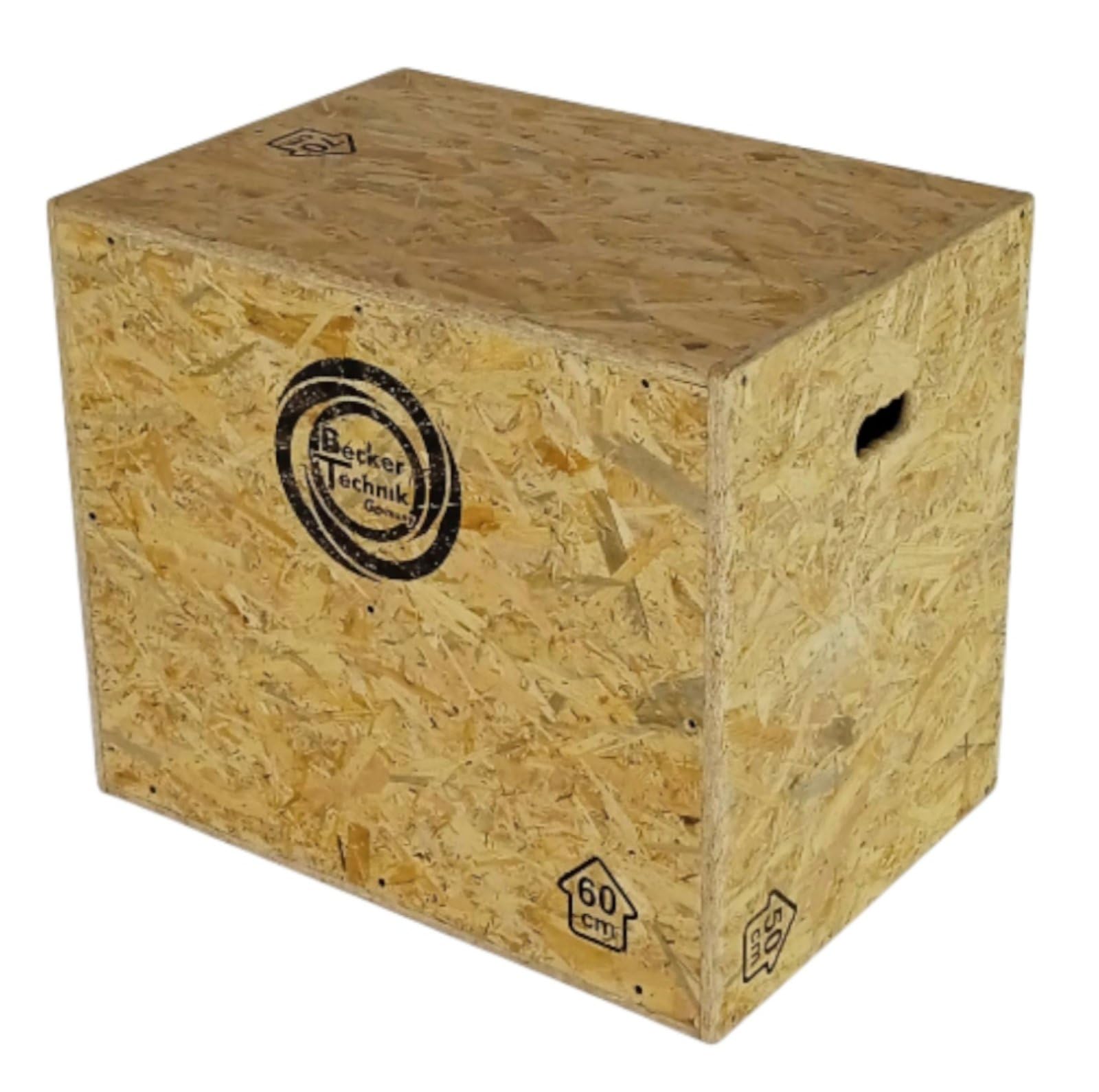 BeckerTechnik Vario-Box Sprungkiste, 3 in 1 Plyo-Box aus OSB-Holz-Platten 50 x 60 x 70 cm, belastbar bis 240 kg, plyo Box, Sprungbox, Jump Box, Sprungkasten, plyobox