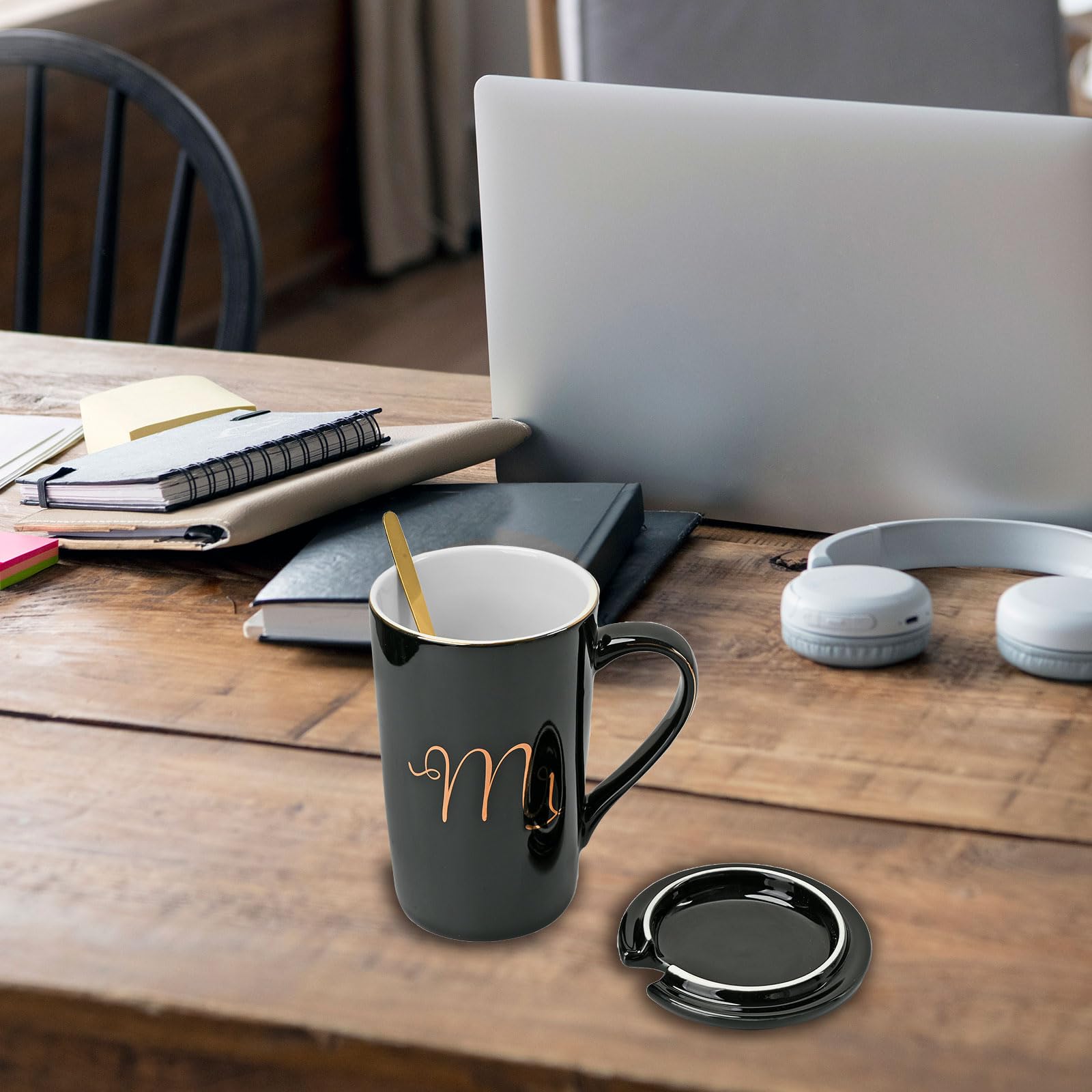 Atoke 2Pcs Ensembles de Mugs,Mr Mrs Tasses Café En Céramique Cadeau pour Cadeaux de Noël,Mariage,Couple,Anniversaire,Fiançailles,Saint Valentin,400ML