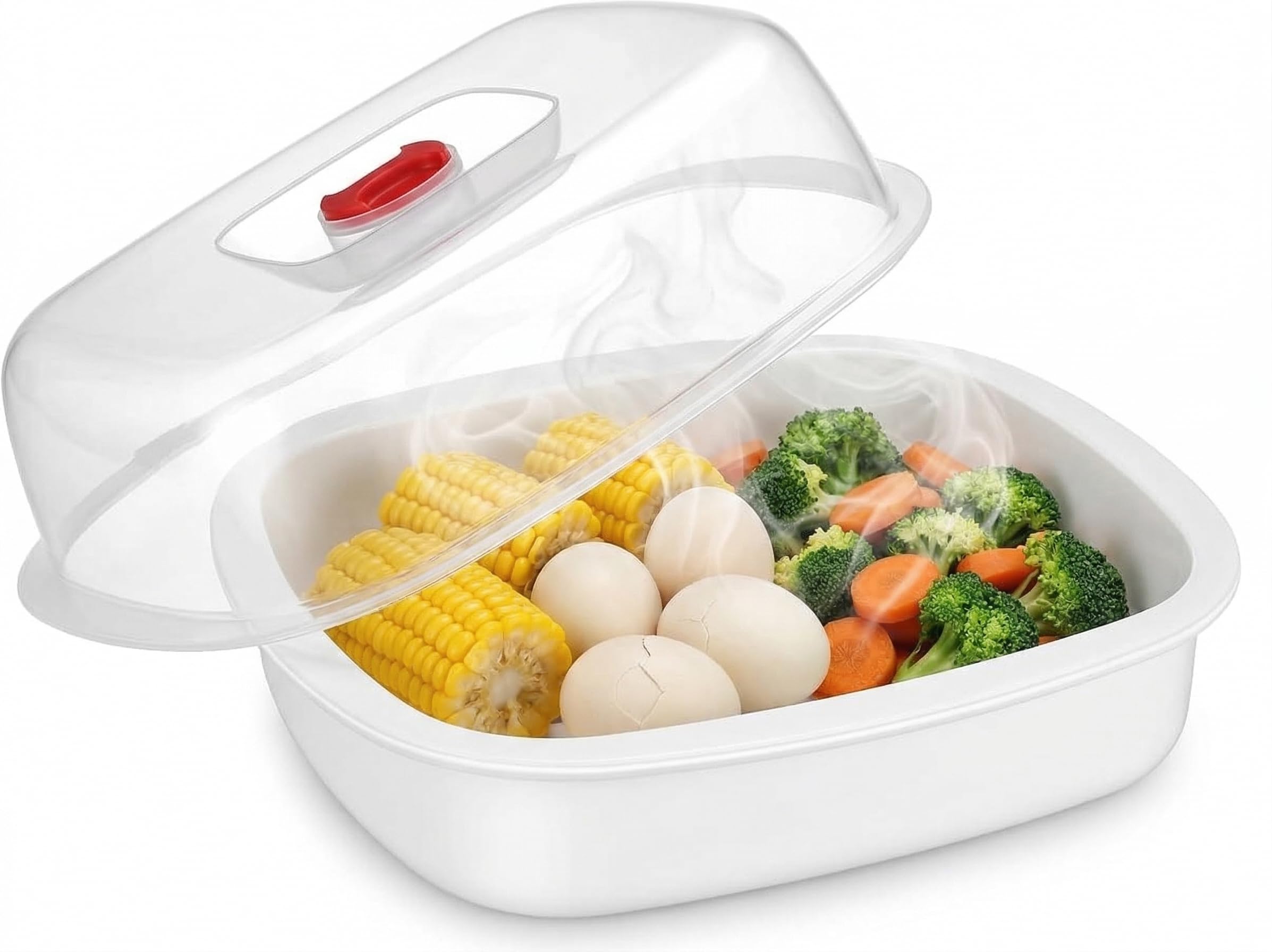 MAGICLULU Microwave Steamer - Steam Fish & Veggies -1 MAGICLULU Microwave Steamer - Steam Fish & Veggies -1