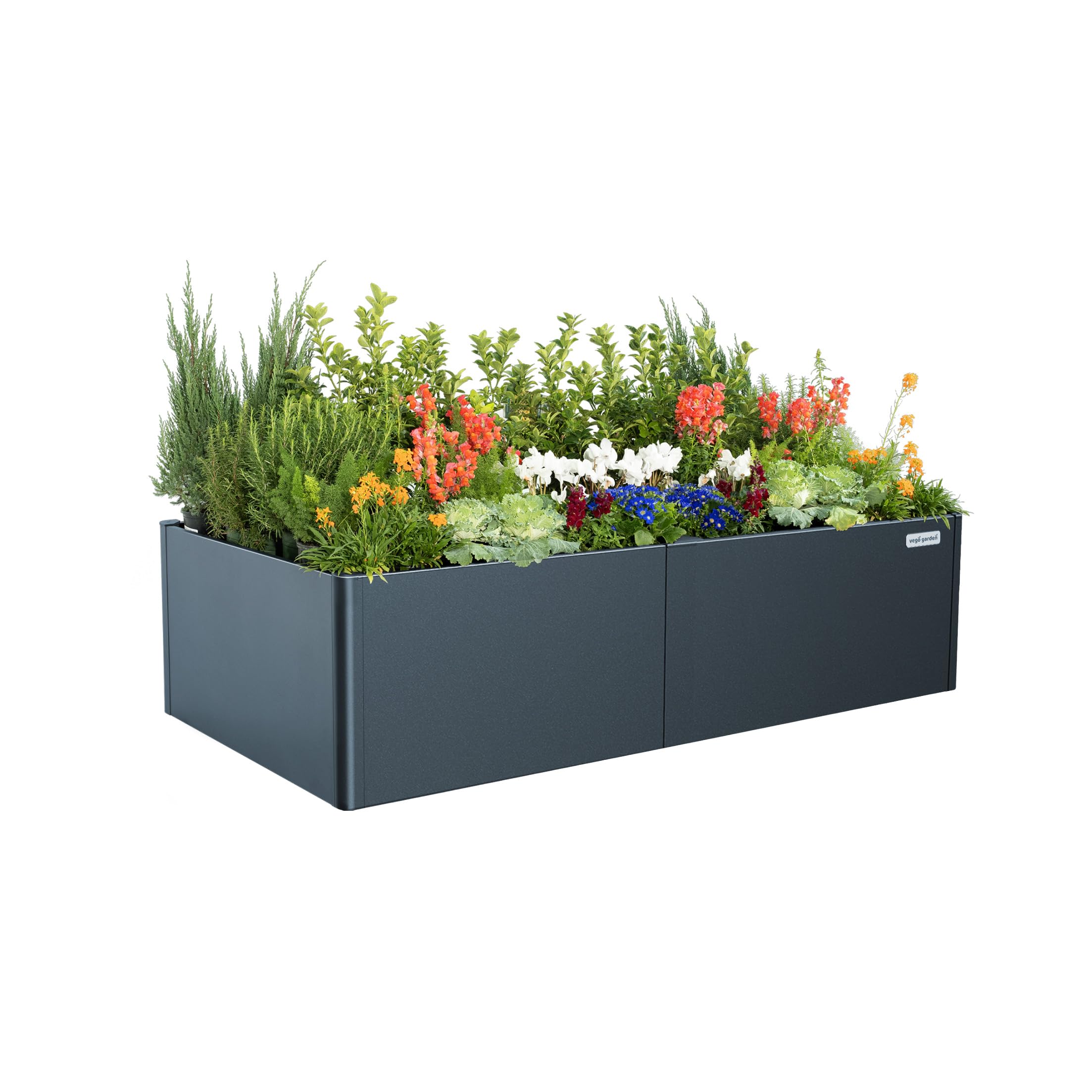 Vego garden Modern Pro Raised Garden Bed 17" Tall 42" x 83" Heavy Large Metal Planter Box…