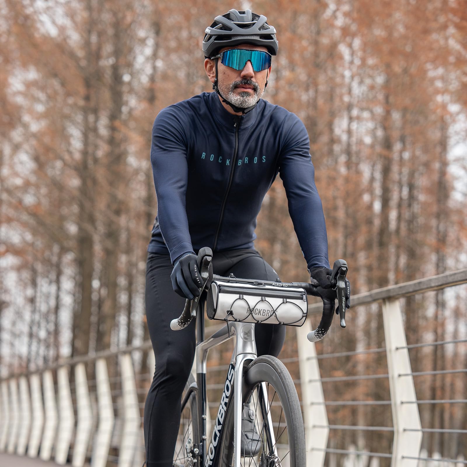 Borsa Da Manubrio ROCKBROS Impermeabile 2L – Per Bici Da Strada E MTB, Porta Telefono, Riflettente