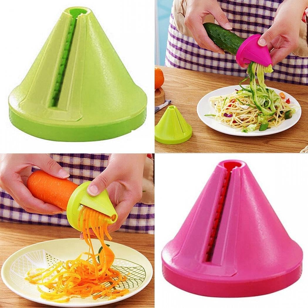 Kitchen Gadget Funnel Vegetable Carrot Radish Cutter Shred Slicer Spiral Device