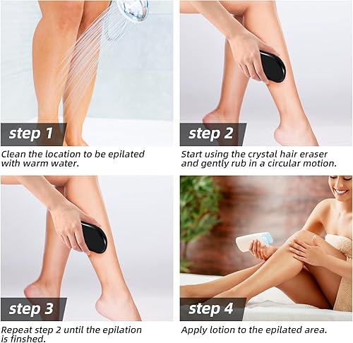 Miniatura 4 de Borrador de pelo de cristal para dispositivo de depilación, removedor de pelo de cristal reutilizable para mujeres y hombres, herramienta de