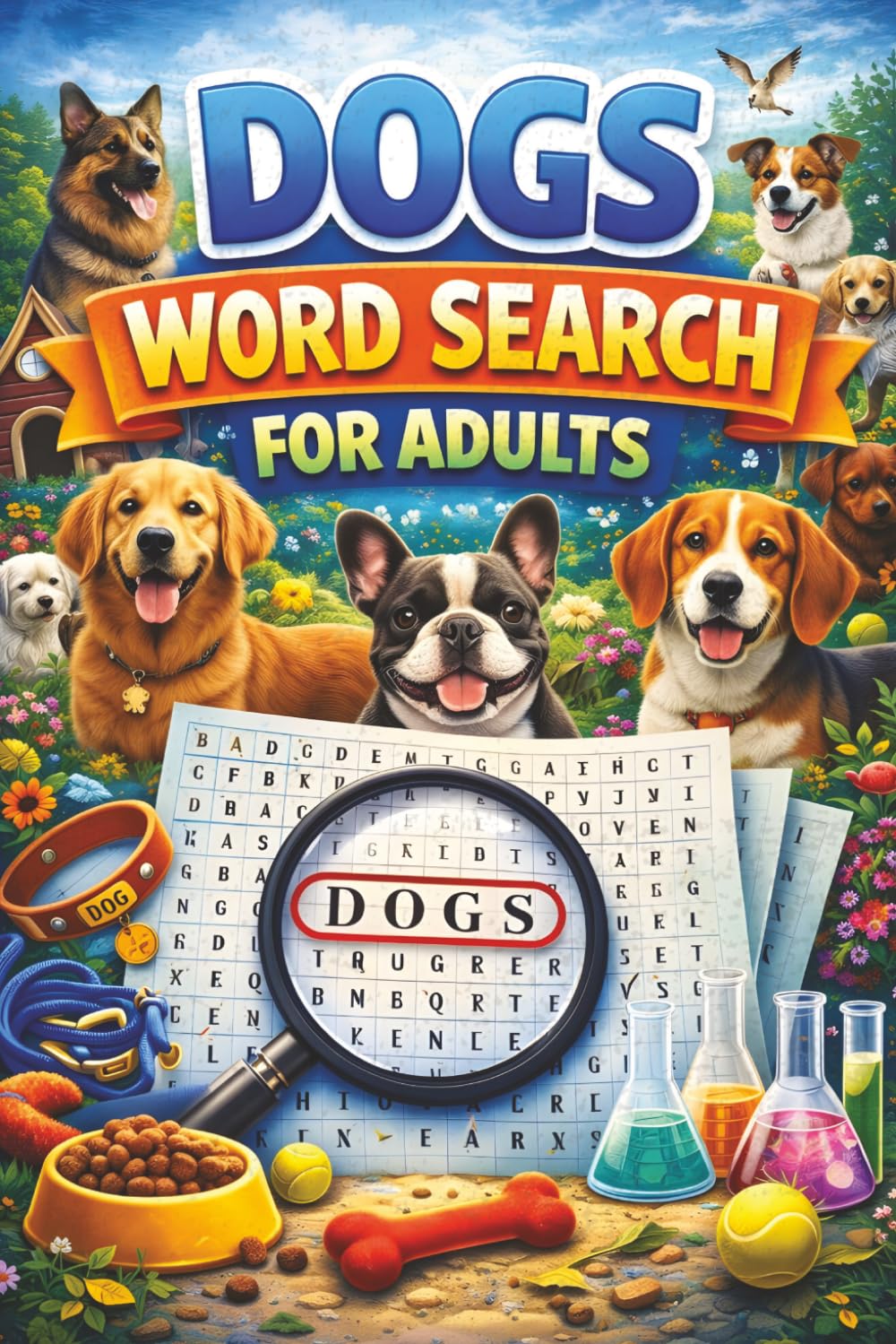 Dogs Word Search for Adults: Word Search Puzzle with Easy to Read Print about Dogs including Breeds, Training, Behavior, Puppies, and Many More. 6x9 ... Gift for Vacations, Holidays, Free Times