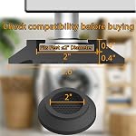 Plaquettes anti-vibrations pour laveuse – Plaquettes d'aspiration en caoutchouc non glissant (noir, rond, pieds) ≤2", Ascenseurs 0.4"), Convient à la plupart des marques (Samsung, LG, Whirlpool), avec laveuse & Kit de nivellement du séchoir