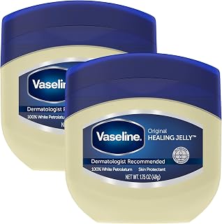 Vaseline Petroleum Jelly Travel-Size 2-Pack, 1.75oz Ea - Hypoallergenic Unscented Healing Ointment for Dry Skin & First Aid