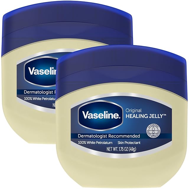 Vaseline Petroleum Jelly Travel-Size 2-Pack Hypoallergenic Skin Protectant Unscented Healing Ointment for Beauty Personal Care 1 75 Oz