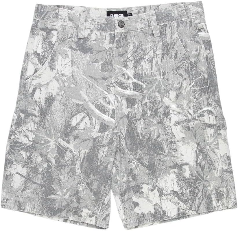 RSQ Mens Loose Embroidered Twill Utility Shorts