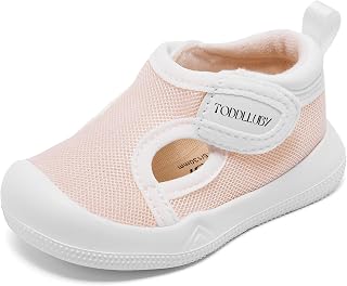 Baby Boys Girls Walking Shoes Infant Lightweight First Walker Shoes Breathable Non-Slip Hook and Loop Sneakers 6 9 12 18 24 Months