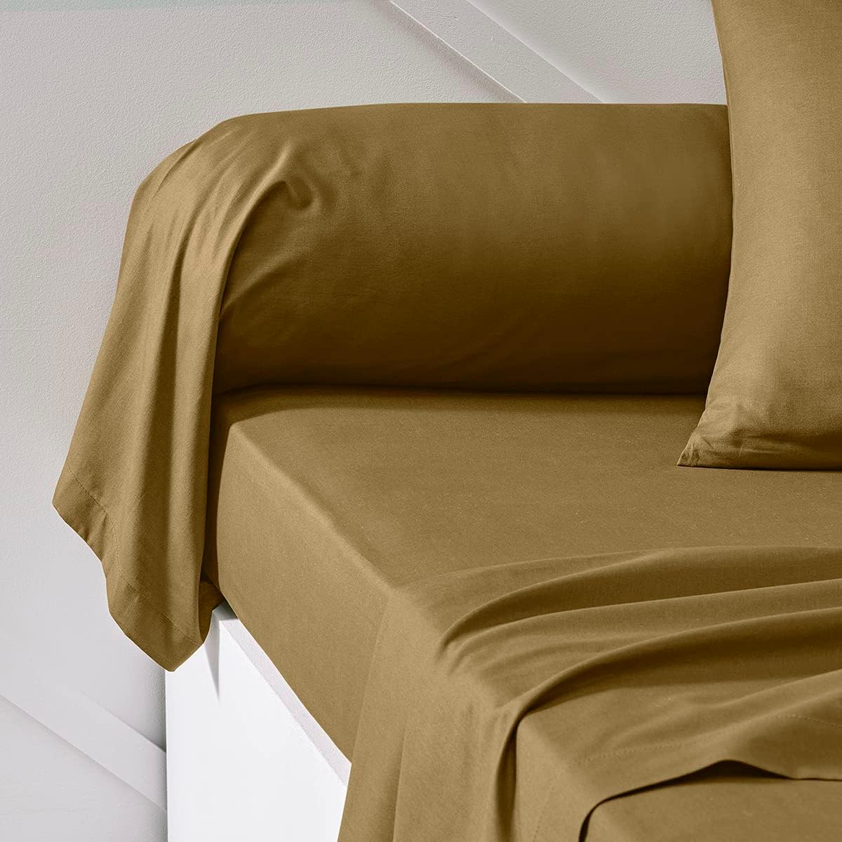 Taie De Traversin STOF Modèle Cottage En Coton Froissé - Rouge 45x185 Cm, Douce Et Sans Repassage