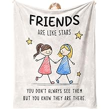 Glydein Friend Friendship Gifts for Women - Flannel Soft Blanket Decor - Birthday Gifts for Women Friendship Unique, Bestie Best Friend Female Present - 50" x 60"