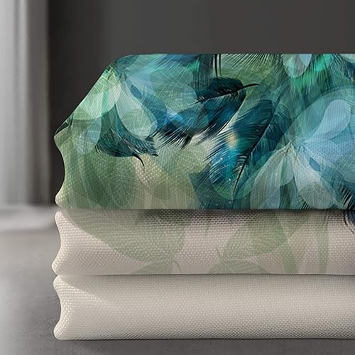 Miniatura 3 de Cortina de ducha con diseño de plumas de pavo real, impermeable, tela de poliéster, juego de cortinas de ducha con ganchos, 72 pulgadas de ancho x