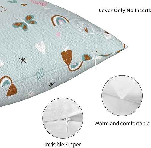 Miniatura 4 de YIPOCH Crowns Hearts Flowers- Throw Pillow Covers 26"x26" Throw Pillow Cushion Cases Decoration for Couch Sofa Pillow Covers fundas para cojines de