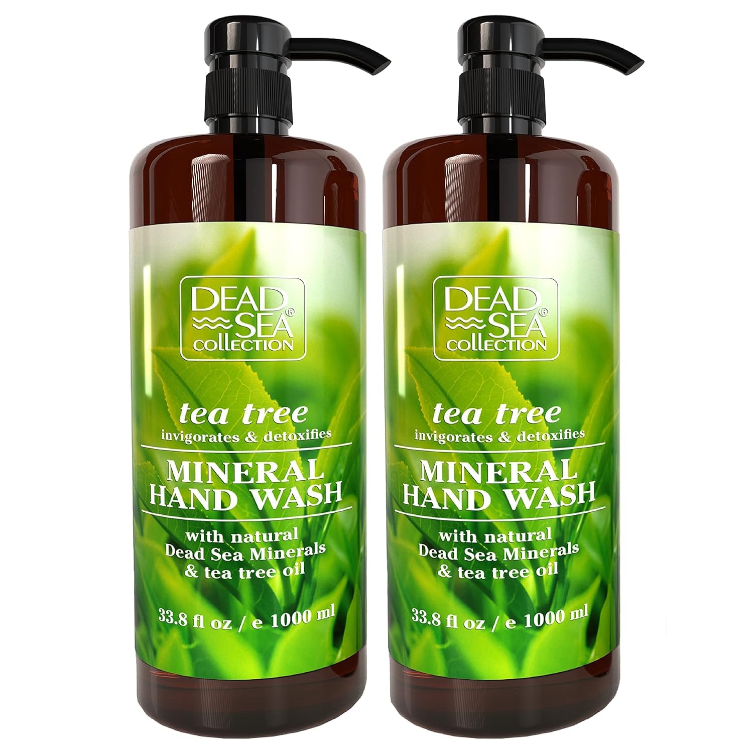 Dead Sea Collection Hand Soap Pump Tea Tree - Hand Wash Liquid with Dead Sea Minerals and Tea Tree Nourishing - Invigorates & Detoxifies Oil - Gentle