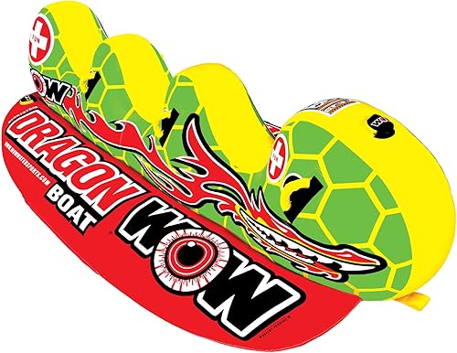 WOW Sports Dragon Boat Cockpit 1, 2 o 3 personas, tubo inflable remolcable para canotaje, 13-1060