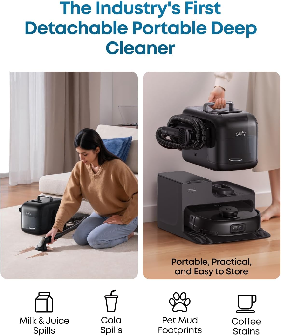 eufy robot vacuum e28 HydroJet roller mop close up