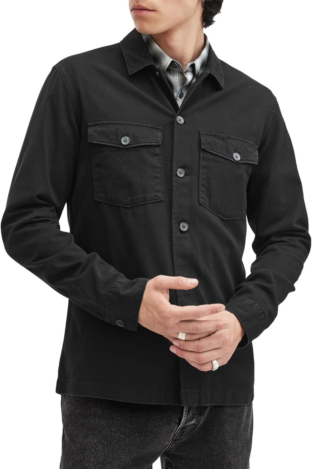 AllSaints Men's Spotter Long Sleeve Shirt - Image 4