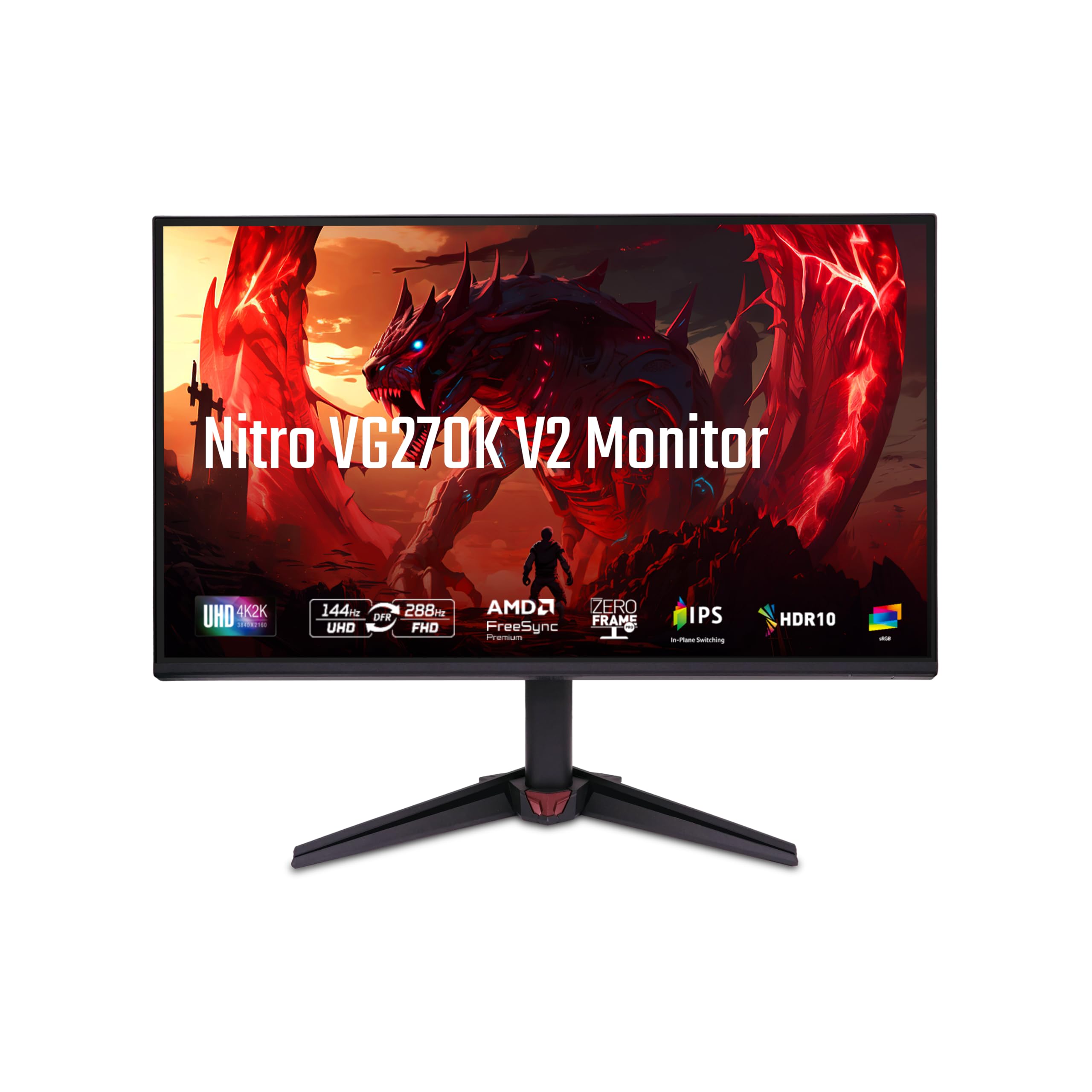 Acer Nitro VG270U X1 | 27 Inch WQHD (2560×1440) IPS Gaming Monitor | 200 Hz Refresh Rate | 0.5 ms Response | AMD FreeSync Premium | HDR10 | DCI-P3 90% | 2×HDMI 2.0, 1 x DP 1.4 | Speakers I Eye Care — Amazon image 10
