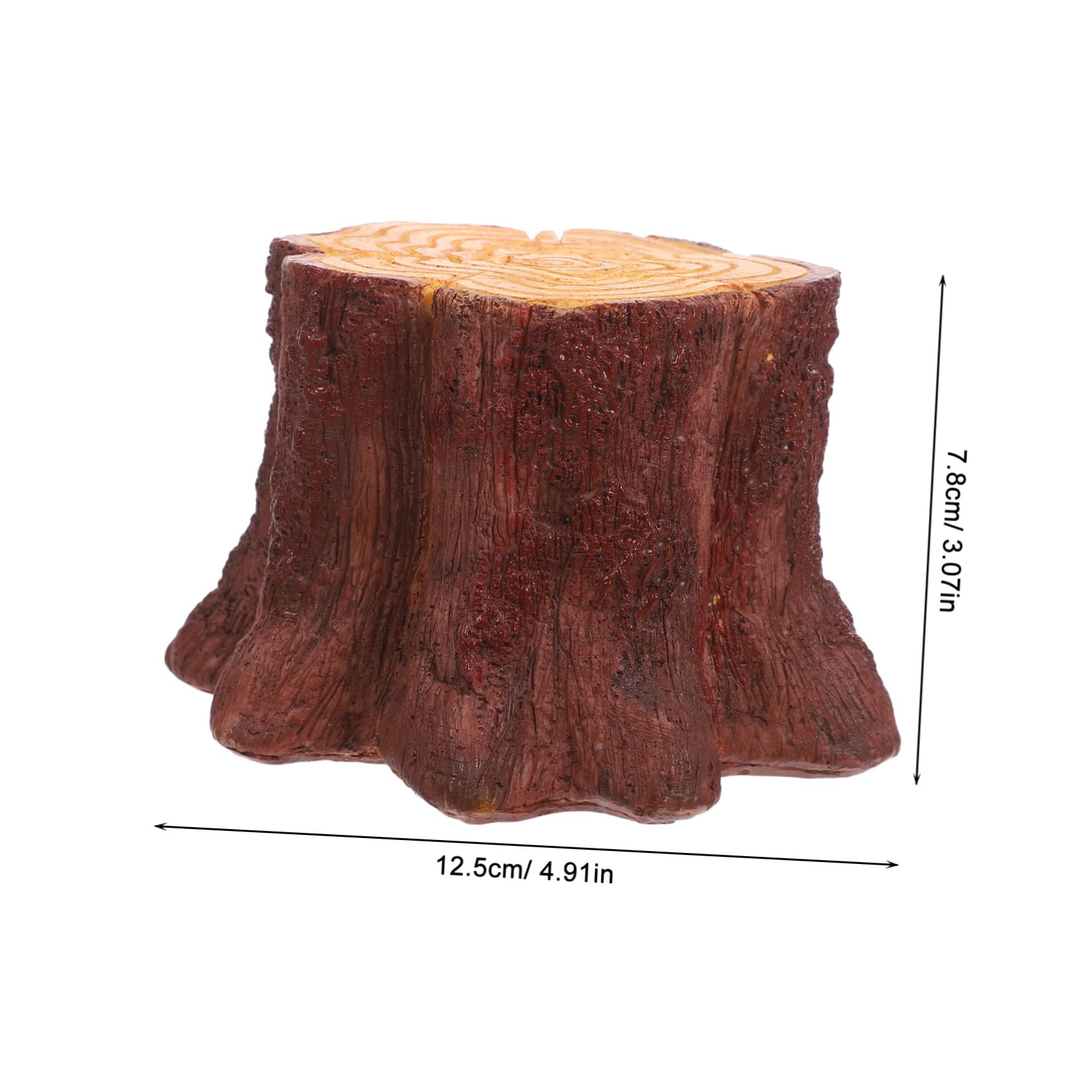 TOYANDONA 1.5w Luce Notturna Forma di Ceppo D'albero in Resina Lampada LED Effetto Fiamma Tremolante Decorazione per Interni Alimentata da USB Adatta a Scaffali e Tavolini