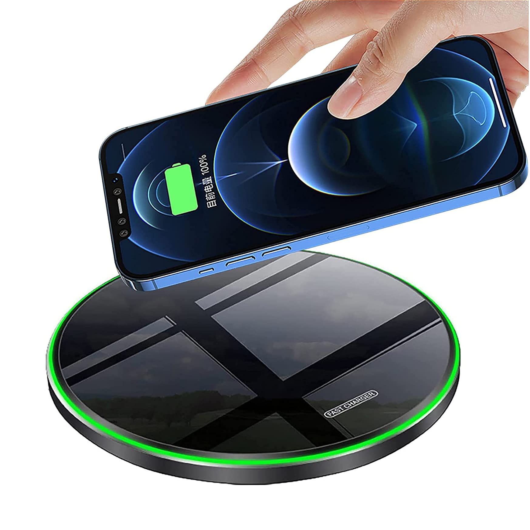 20W Max Fast Wireless Charging Pad Qi-Certified for iPhone 13/12/SE/11/X,Excefore for AirPods Pro/2;15W Wireless Charge Mats for Samsung S22/S21/S20/Note 20/10,for Galaxy Buds/Buds+ (20W-Mirror Black)