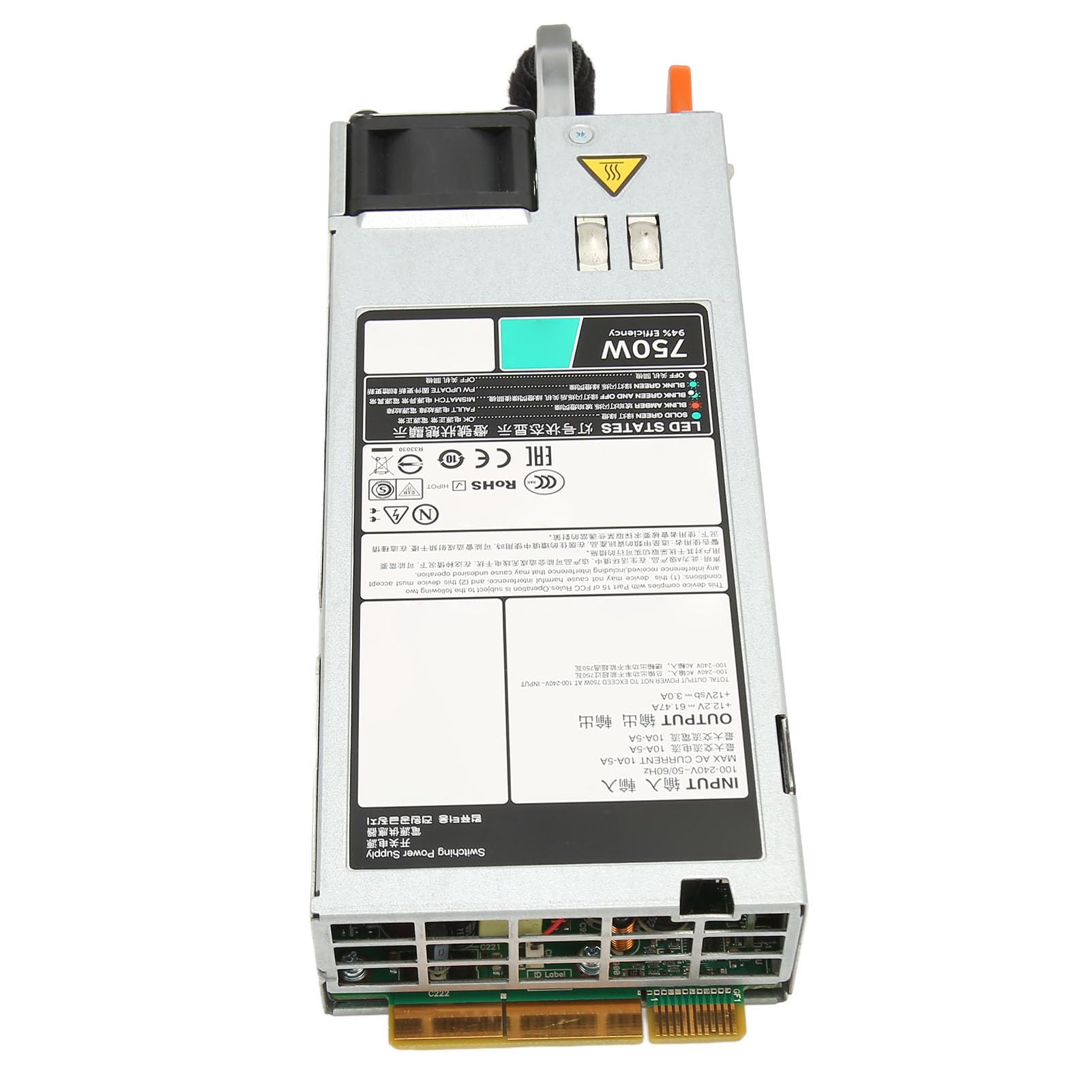 Fuente de Alimentación del Servidor D750E S6 100-240V, Reemplazo de la Fuente de Alimentación del Servidor EPP de 750W con Ventilador de Refrigeración, para DELL R530 R630 R730