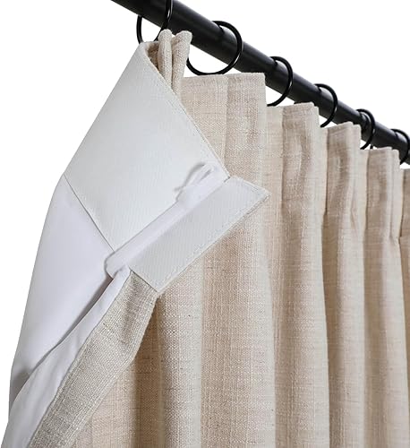Miniatura 46 de Drapifytex Cortina plisada de lino sintético, cortina para oscurecer la habitación, 56 pulgadas de ancho x 96 pulgadas de largo, cortina de cobre 26