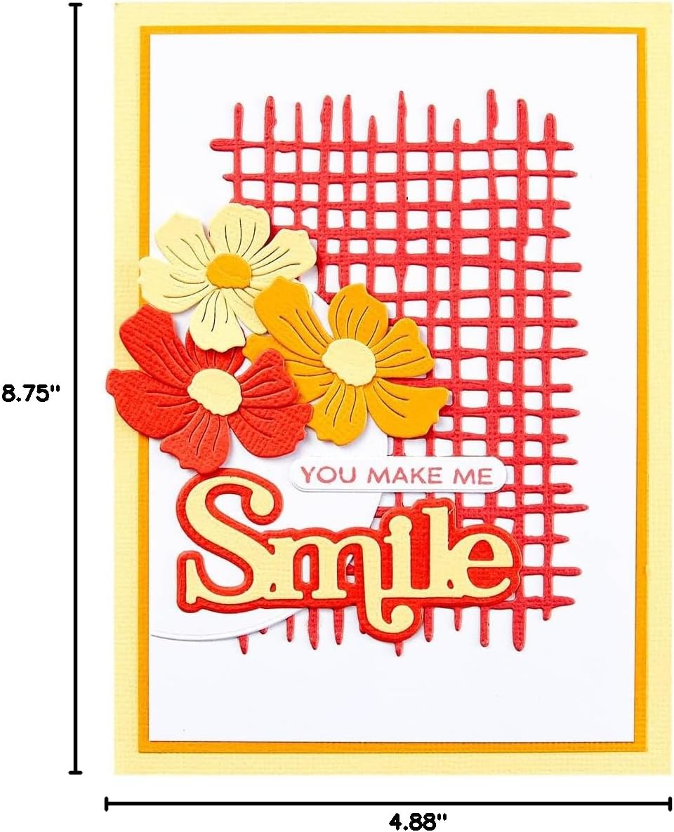 Spellbinders S4-1344 Woven Lattice Texture Etched Dies from The Spotlight Frames and Florals Collection by Lisa Horton