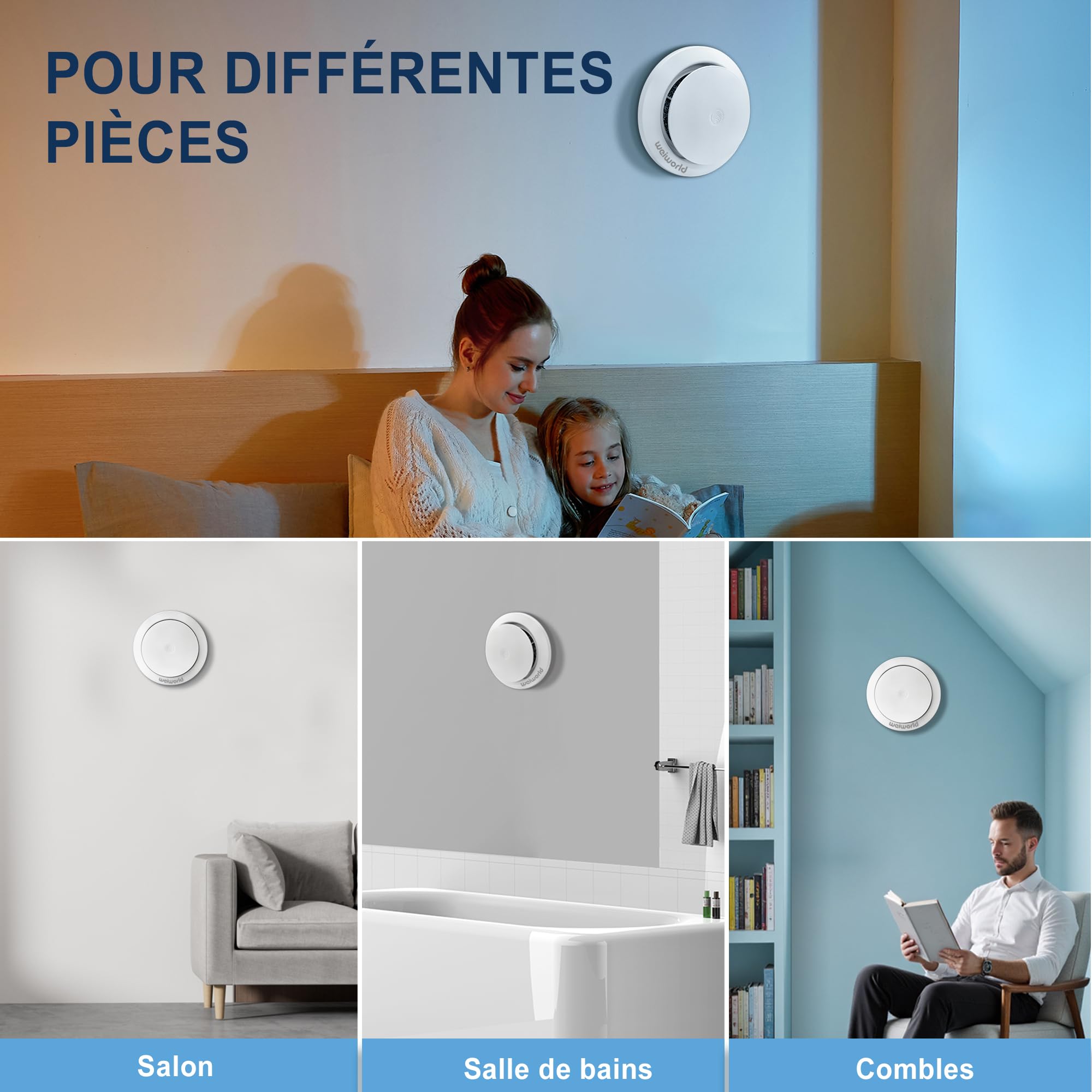 Grille d’Aération Murale Passive 100 mm avec Filtre
